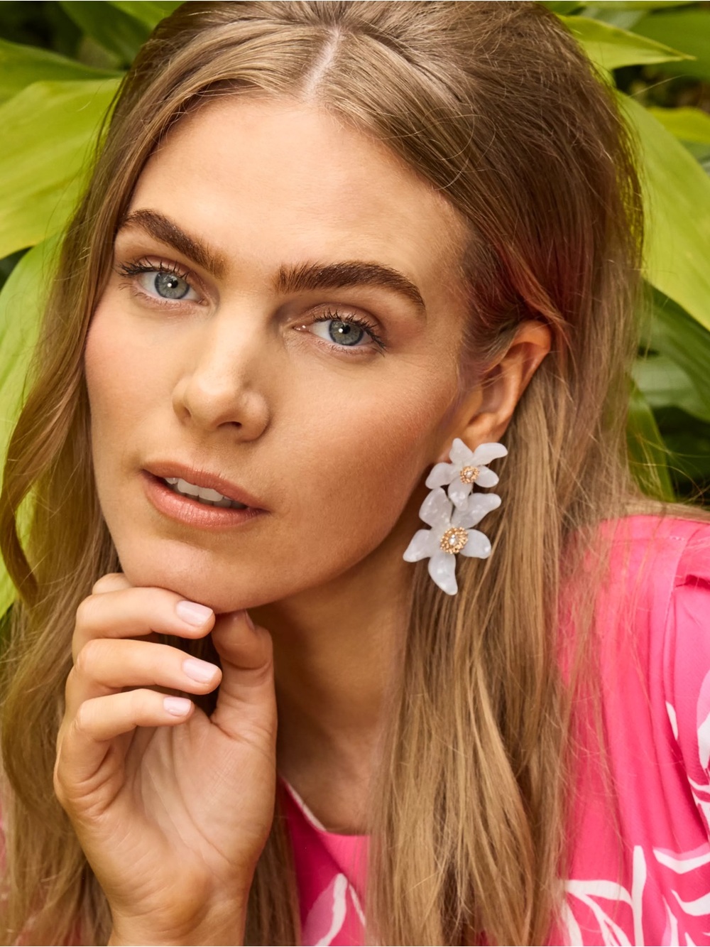 LILLY PULITZER PLUMES IN BLOOM CONVERTIBLE EARRINGS IN COCONUT